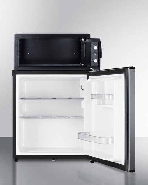 Accucold Solid door minibar, hotel safe, and stacking kit (Model MBSAFEBLHD)