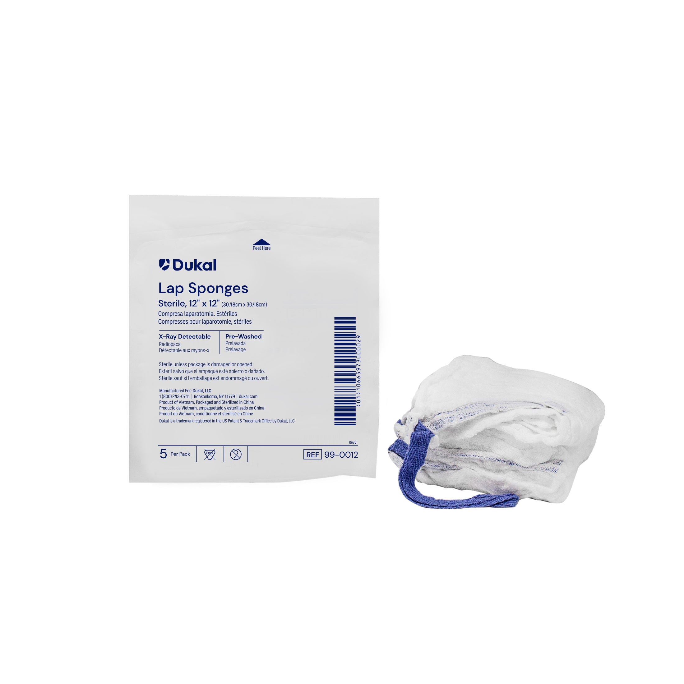Sterile Laparotomy Sponges 12" x 12" - 99-0012