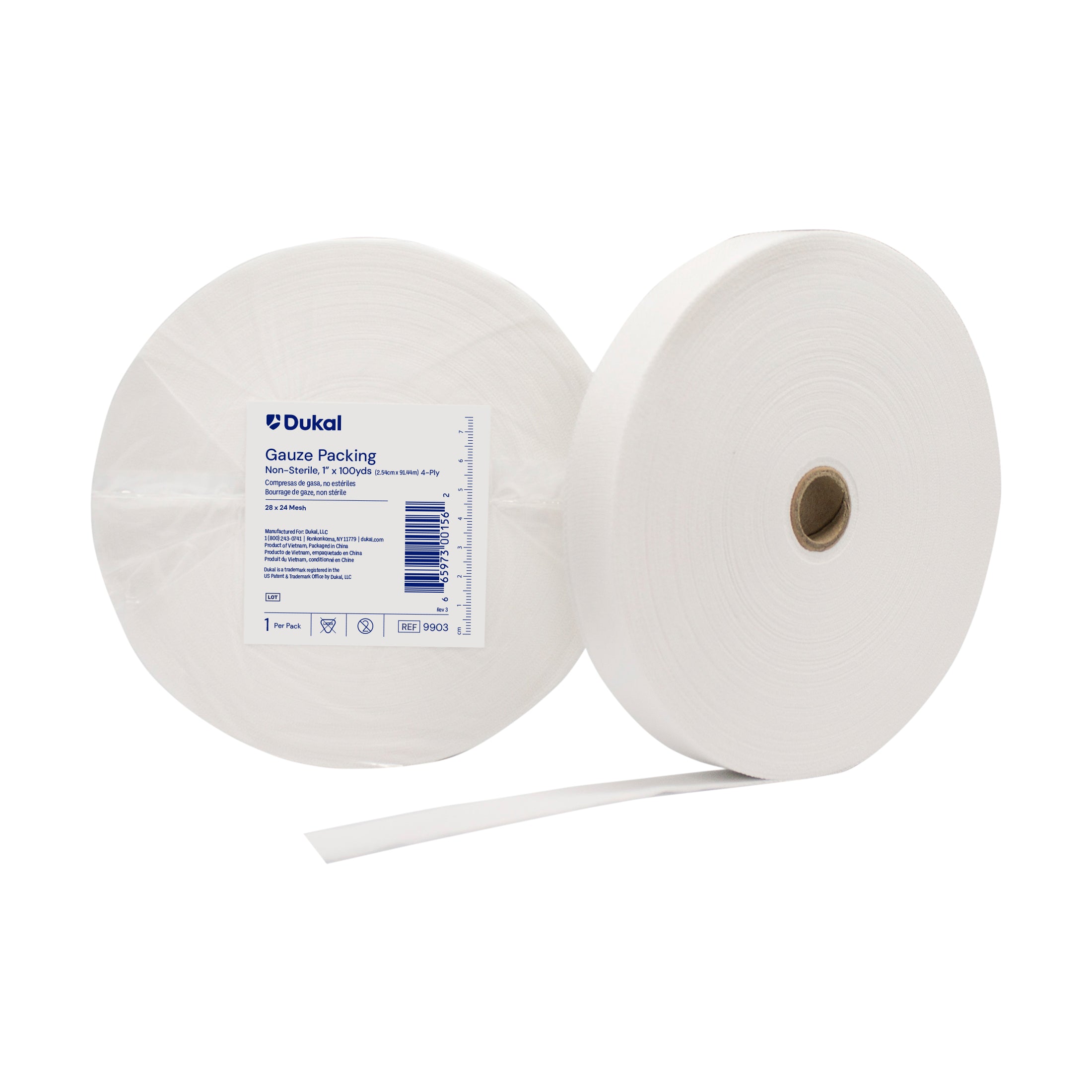 Non-Sterile Gauze Packing Roll 1" x 100 yd 4-Ply - 9903 Main image