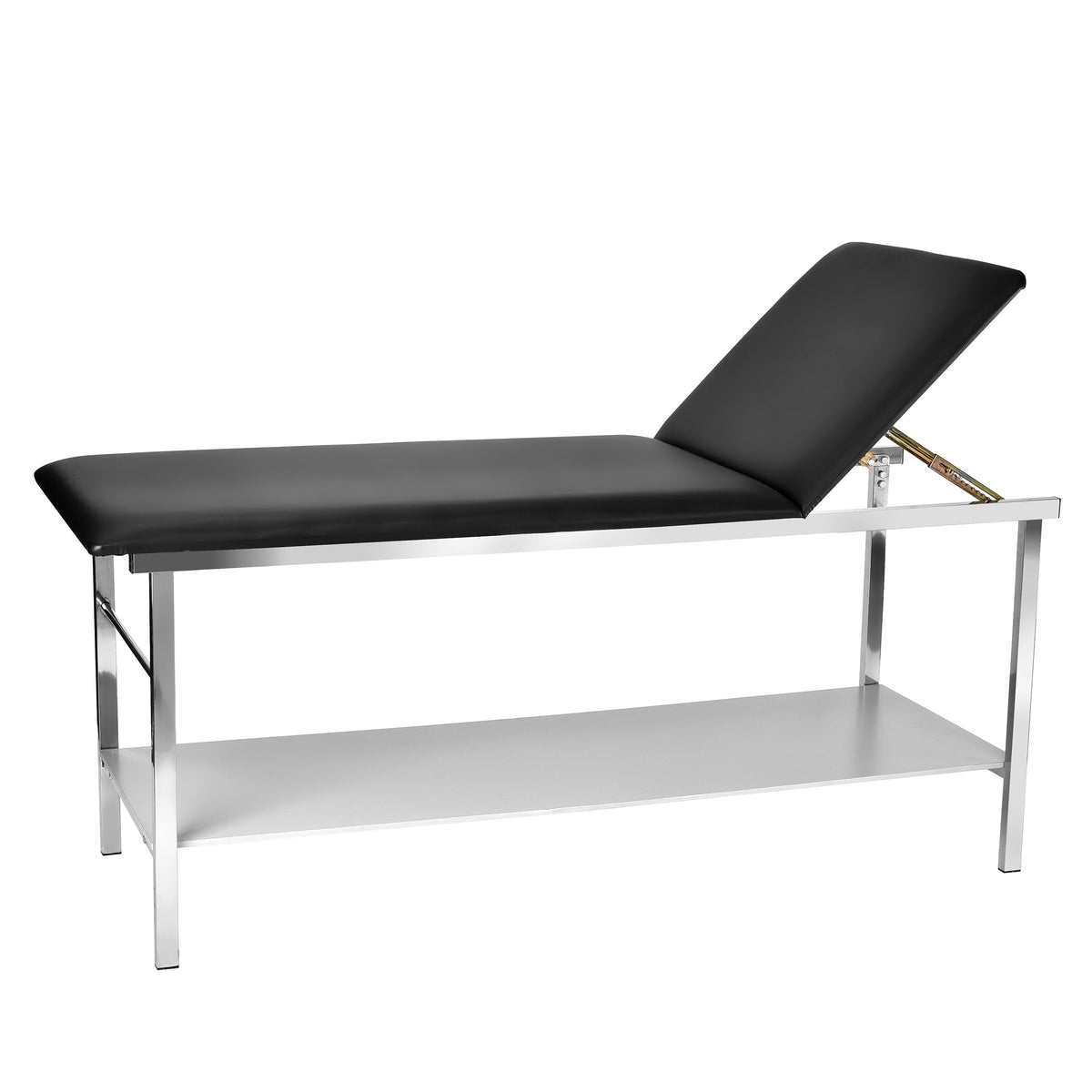 Alpine Adjustable Exam Table with Wooden Shelf and Paper Dispenser
