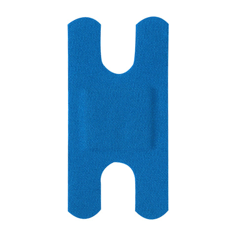 Metal Detectable Fabric Adhesive Bandages Knuckleband 1-1/2 x 3, Blue