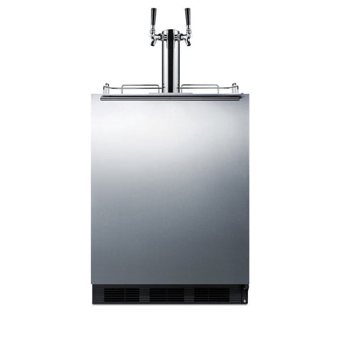 Accucold ADA compliant built-in commercial dual tap wine kegerator, ADA (Model SBC58BLBIADAWKDTWINLHD)
