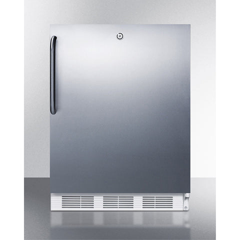 Accucold 18" wide ADA compliant built-in undercounter all-refrigerator with a panel-ready door, digital thermostat and
