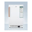 Built-in undercounter ADA compliant all-refrigerator with emerald green door, stainless steel handle, black cabinet, doo