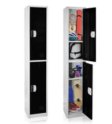 72" H x 12" W 2-Tier Steel Storage Locker with Digital Lock