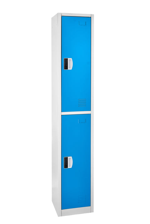 72" H x 12" W 2-Tier Steel Storage Locker with Digital Lock