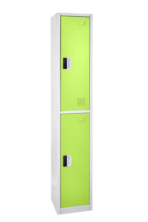 72" H x 12" W 2-Tier Steel Storage Locker with Digital Lock