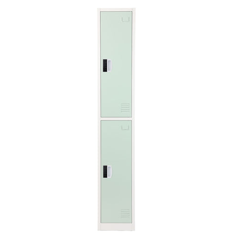 72" H x 12" W 2-Tier Steel Storage Locker with Digital Lock, Misty