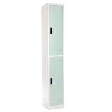 72" H x 12" W 2-Tier Steel Storage Locker with Digital Lock, Misty