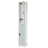 72" H x 12" W 2-Tier Steel Storage Locker with Digital Lock, Misty