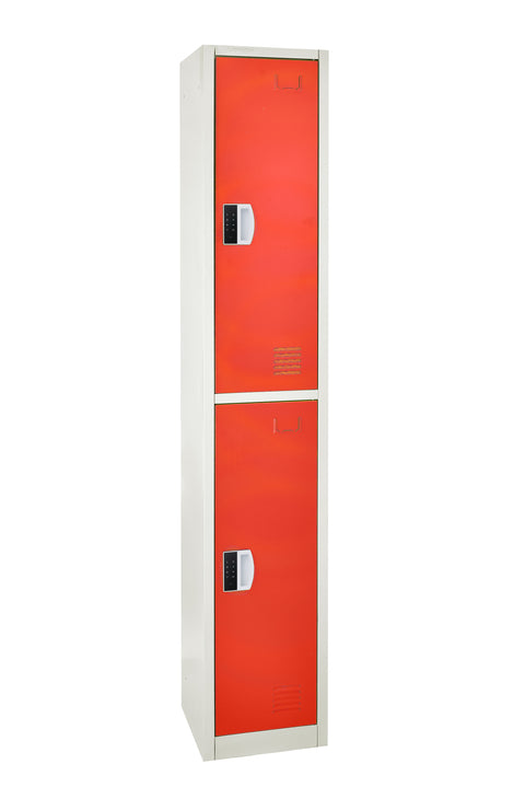 72" H x 12" W 2-Tier Steel Storage Locker with Digital Lock