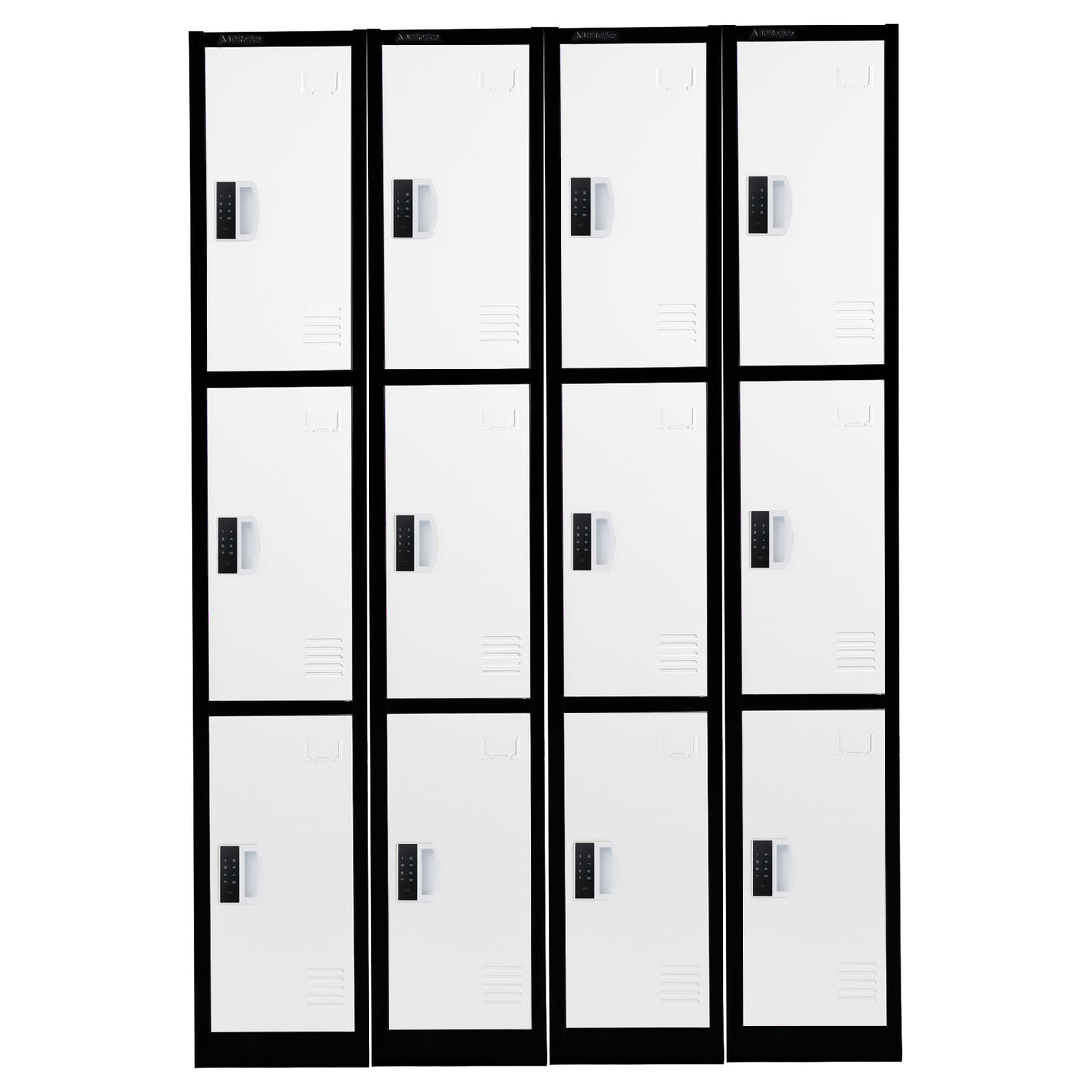 72" H x 12" W Triple Tier Steel Storage Locker with Digital Lock,