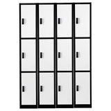 72" H x 12" W Triple Tier Steel Storage Locker with Digital Lock,