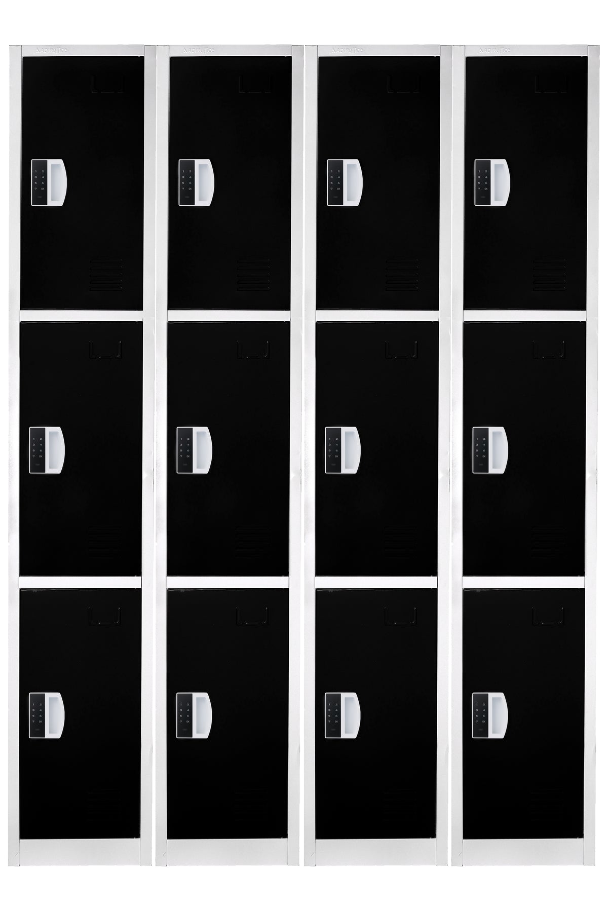 72" H x 12" W Triple Tier Steel Storage Locker with Digital Lock,