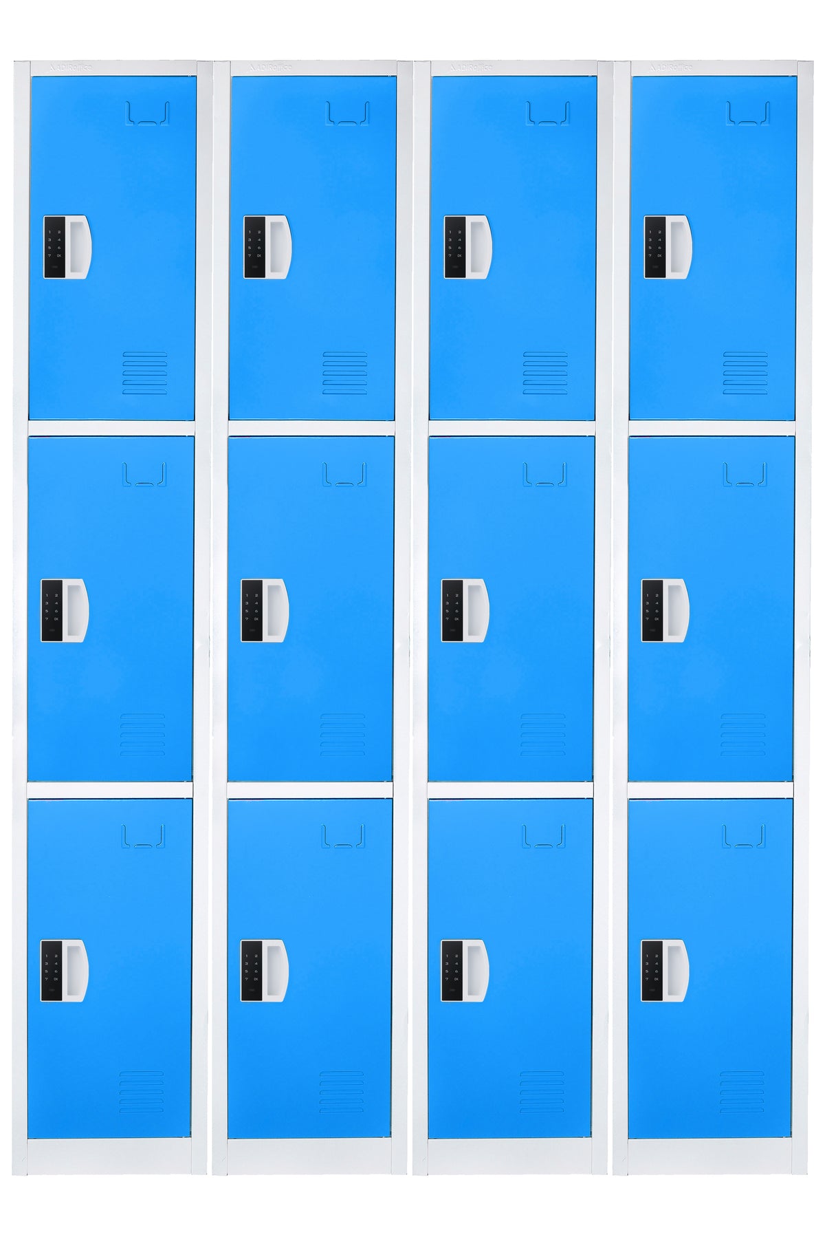 72" H x 12" W Triple Tier Steel Storage Locker with Digital Lock,