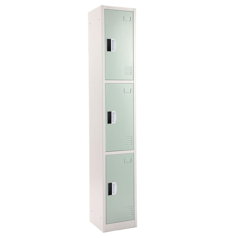 72" H x 12" W Triple Tier Steel Storage Locker with Digital Lock,