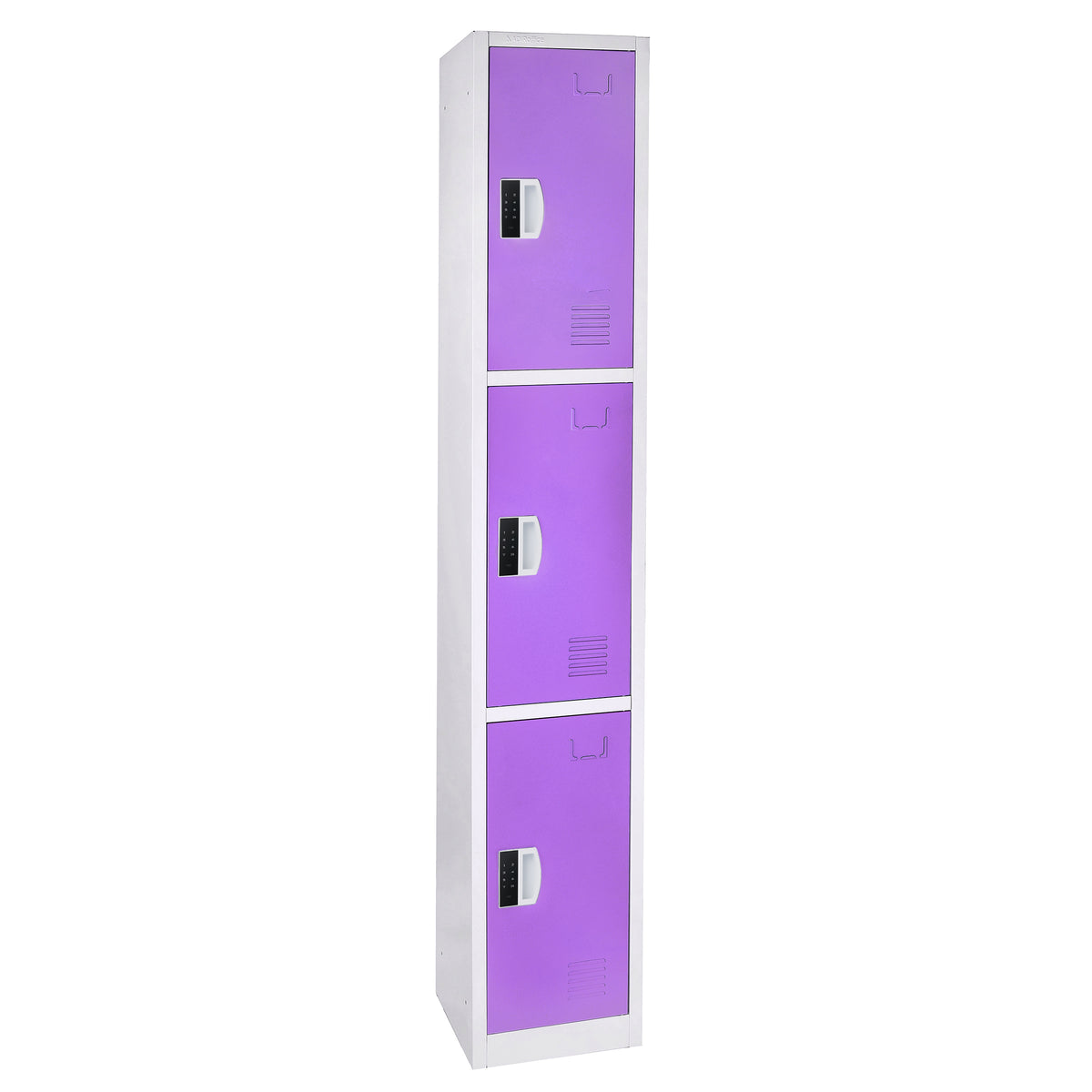 72" H x 12" W Triple Tier Steel Storage Locker with Digital Lock