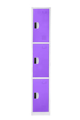 72" H x 12" W Triple Tier Steel Storage Locker with Digital Lock