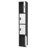 72" H x 12" W 4-Tier Steel Storage Locker with Digital Lock, Black