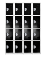 72" H x 12" W 4-Tier Steel Storage Locker with Digital Lock, Black,