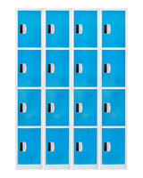 72" H x 12" W 4-Tier Steel Storage Locker with Digital Lock, Blue,