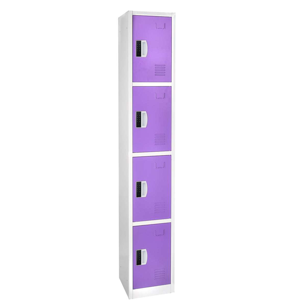 72" H x 12" W 4-Tier Steel Storage Locker with Digital Lock