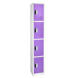72" H x 12" W 4-Tier Steel Storage Locker with Digital Lock