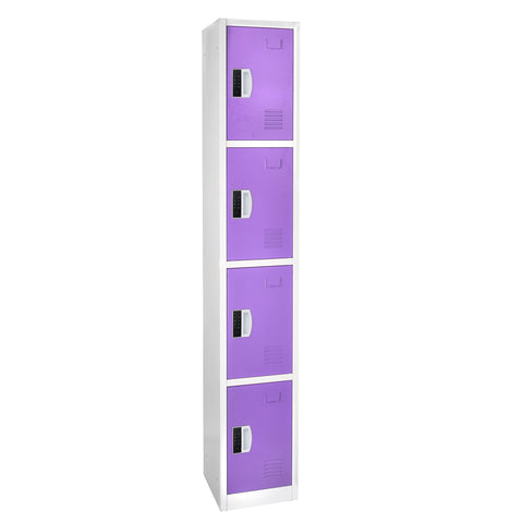 72" H x 12" W 4-Tier Steel Storage Locker with Digital Lock