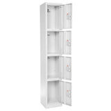 72" H x 12" W 4-Tier Steel Storage Locker with Digital Lock