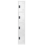 72" H x 12" W 4-Tier Steel Storage Locker with Digital Lock