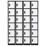 72" H x 12" W 6-Tier Steel Storage Locker with Digital Lock, Black