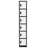 72" H x 12" W 6-Tier Steel Storage Locker with Digital Lock, Black