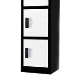72" H x 12" W 6-Tier Steel Storage Locker with Digital Lock, Black