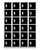 72" H x 12" W 6-Tier Steel Storage Locker with Digital Lock, Black,