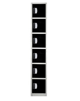 72" H x 12" W 6-Tier Steel Storage Locker with Digital Lock, Black,