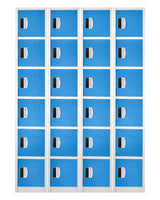72" H x 12" W 6-Tier Steel Storage Locker with Digital Lock, Blue,