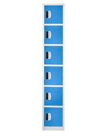 72" H x 12" W 6-Tier Steel Storage Locker with Digital Lock, Blue,