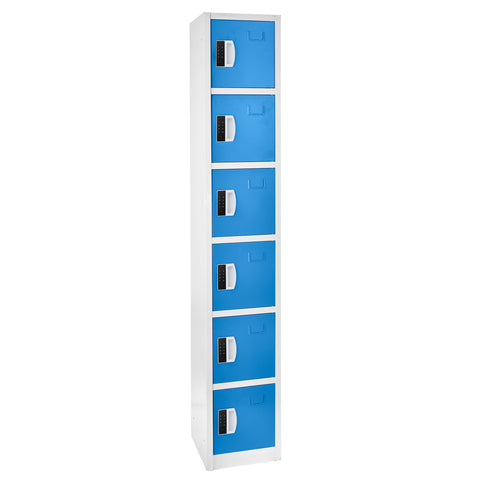 72" H x 12" W 6-Tier Steel Storage Locker with Digital Lock
