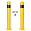 Yellow Steel Safety Barrier, 2 Pack