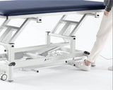 VivaComfort Elite-Line 550 lb Antimicrobial Upholstery Adjustable Height Hi-Lo Therapy Table with Padded Side Rails, Bla