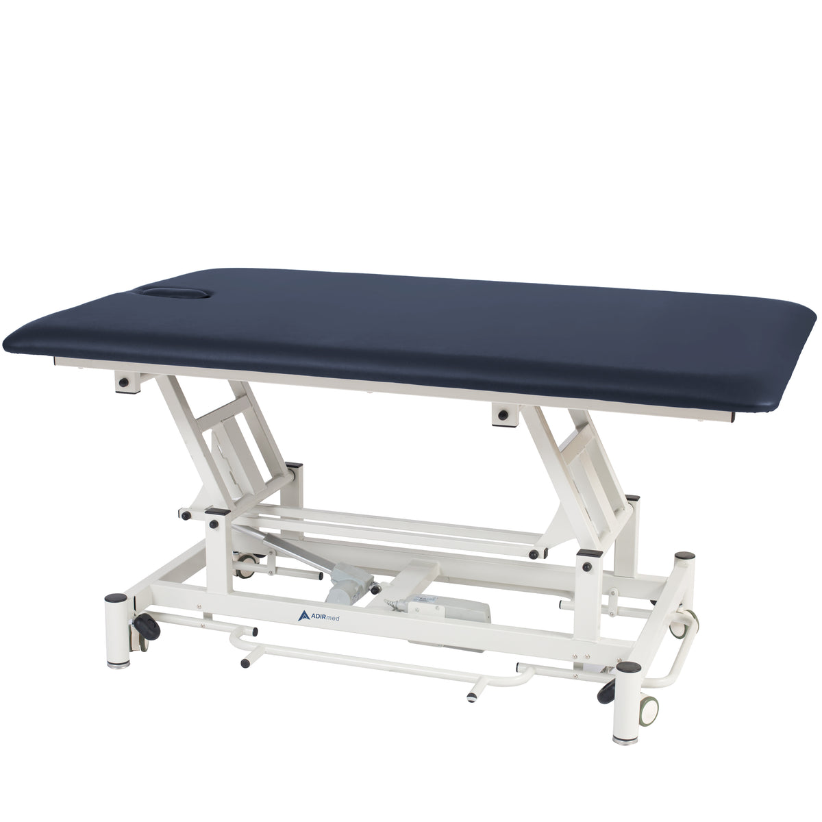 VivaComfort Elite-Line 550 lb Antimicrobial Upholstery Adjustable Height Hi-Lo Therapy Table with Padded Side Rails, Bla