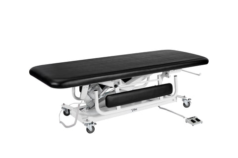 VivaComfort Xro Series Power Hi-Lo Exam Table, Open Base, Flat Top Changing Table, Black Upholstery, 550 lb Capacity, Bl
