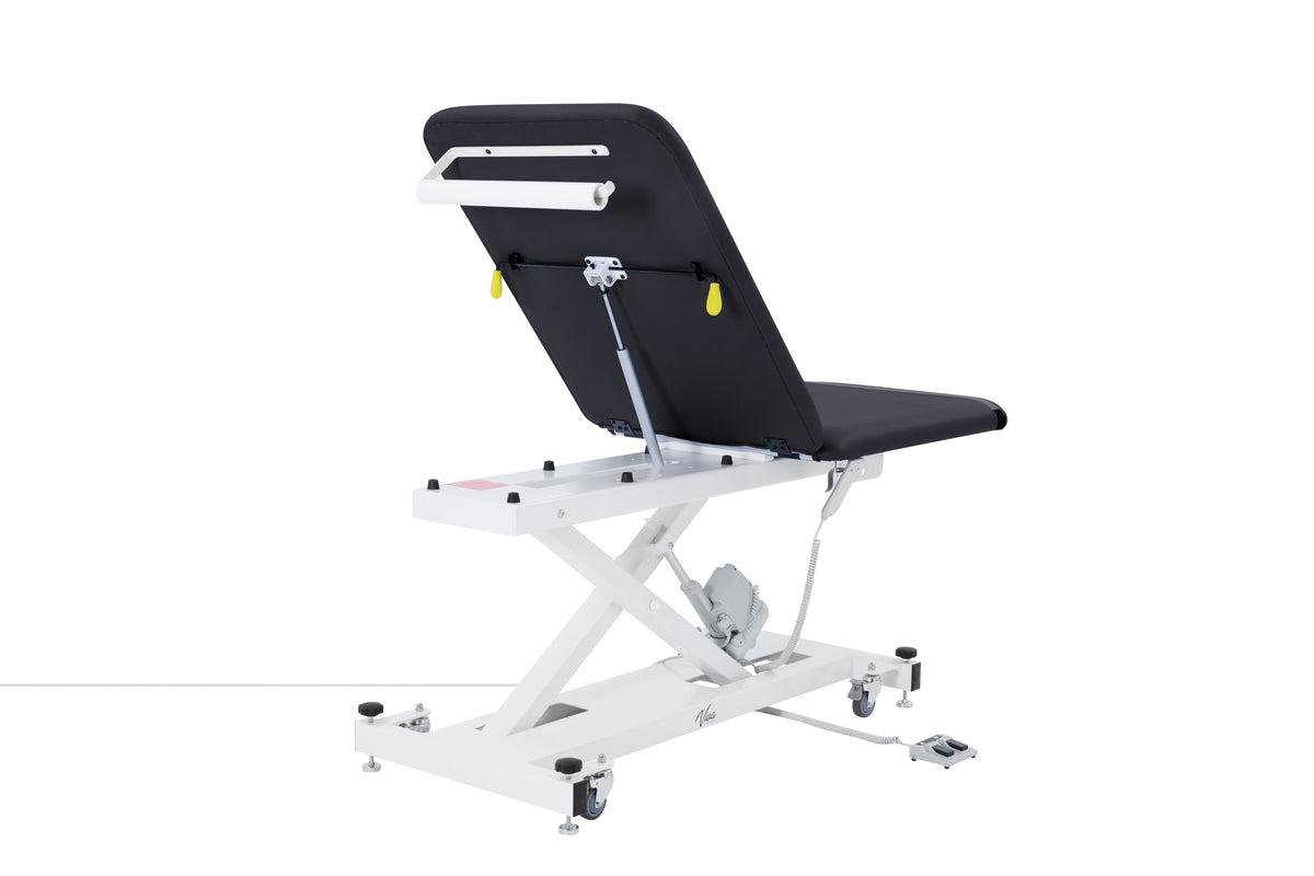 VivaComfort XRO Series 2-Section Electric Height and Back Adjustable Exam Table, 600 lbs Capacity, Black