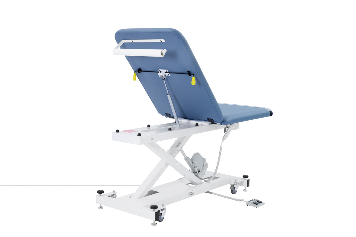 VivaComfort XRO Series 2-Section Electric Height and Back Adjustable Exam Table, 600 lbs Capacity, Blue