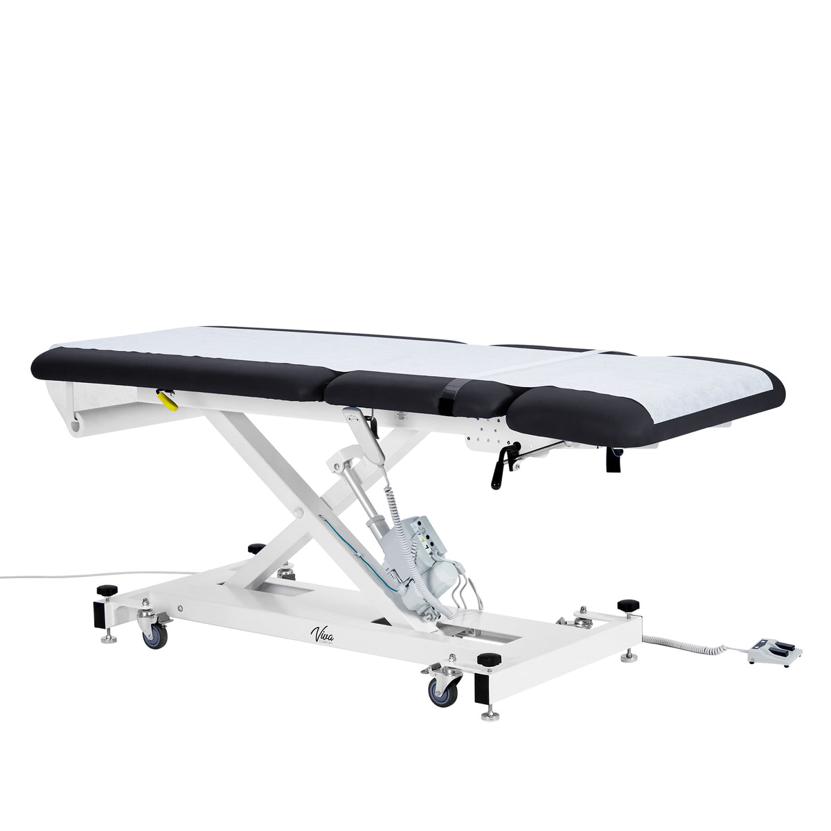 XRO Series 3-Section Electric Height and Back Adjustable Exam Table, 600 lbs. Capacity, Black