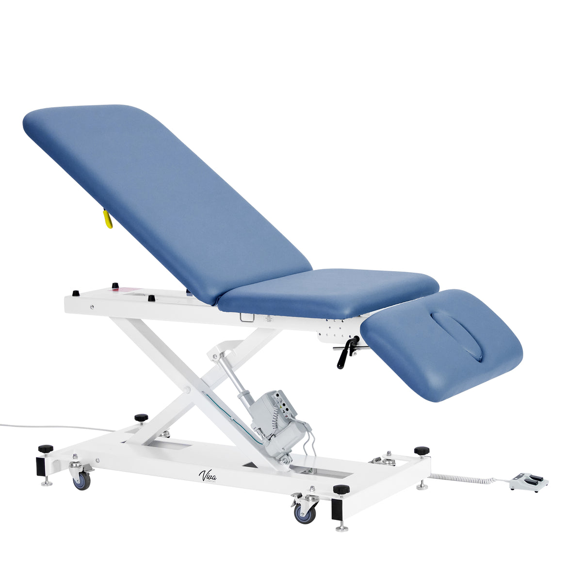 XRO Series 3-Section Electric Height and Back Adjustable Exam Table, 600 lbs. Capacity, Blue