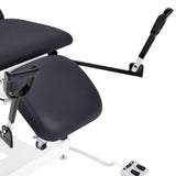 VivaComfort XRO Series 3-Section Electric Height and Back Adjustable Exam Table with Stirrups, 600 lbs Capacity, Black