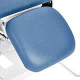 VivaComfort XRO Series 3-Section Electric Height and Back Adjustable Exam Table with Stirrups, 600 lbs Capacity, Blue