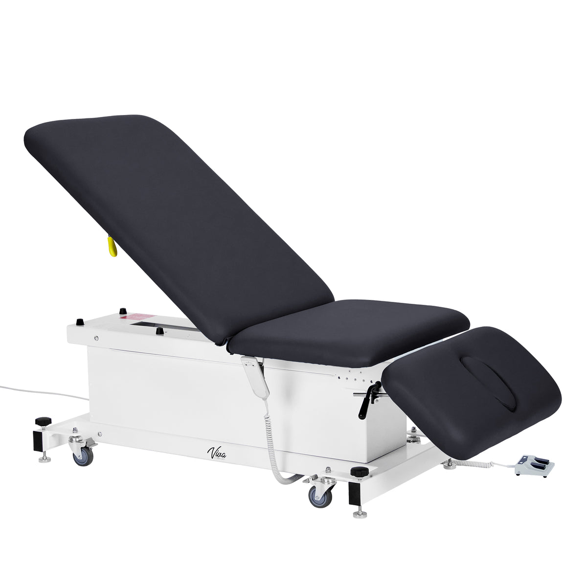 VivaComfort XRO Series 3-Section Electric Height and Back Adjustable Exam Table, 600 lbs. Capacity, Black