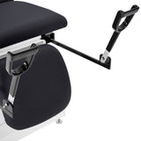 VivaComfort XRO Series 3-Section Electric Height and Back Adjustable Exam Table with Stirrups, 600 lb Capacity, Black